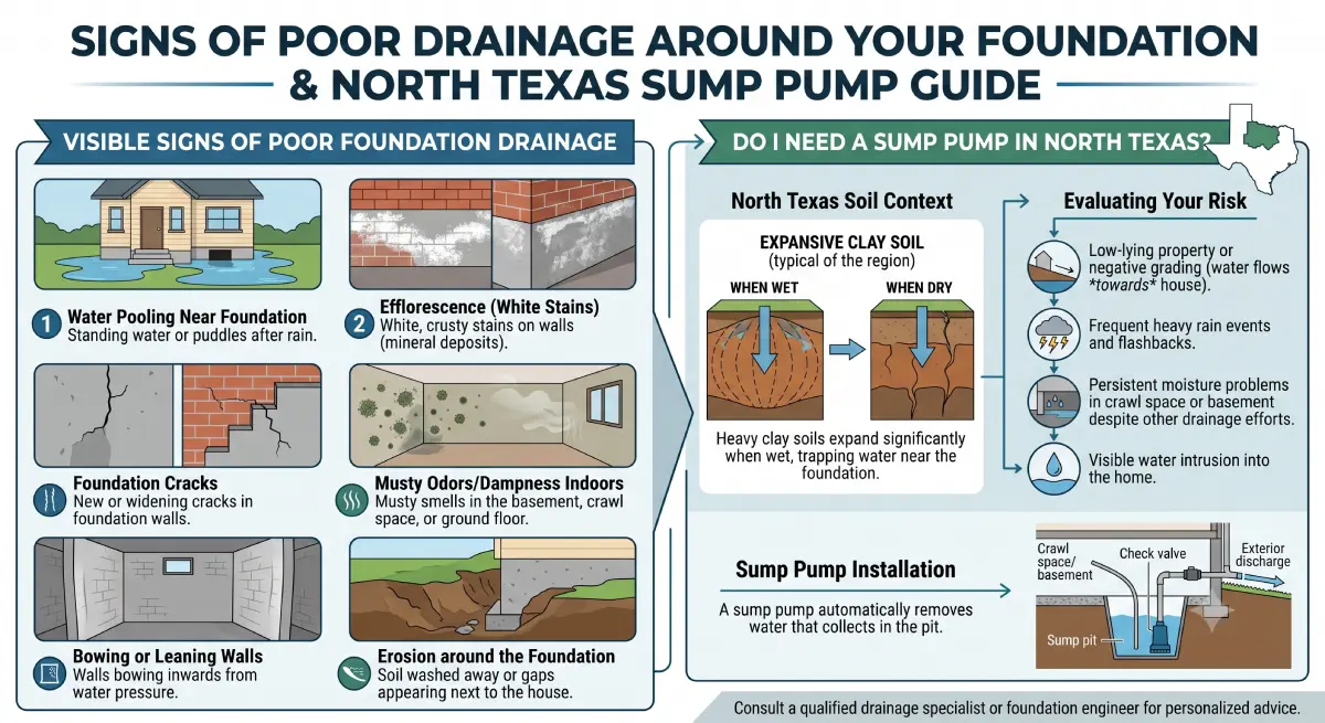Signs of a poor drainage - ingfographic